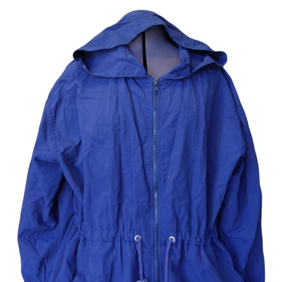 Express Athlétique blue hooded jacket, M - Picture 1 of 7